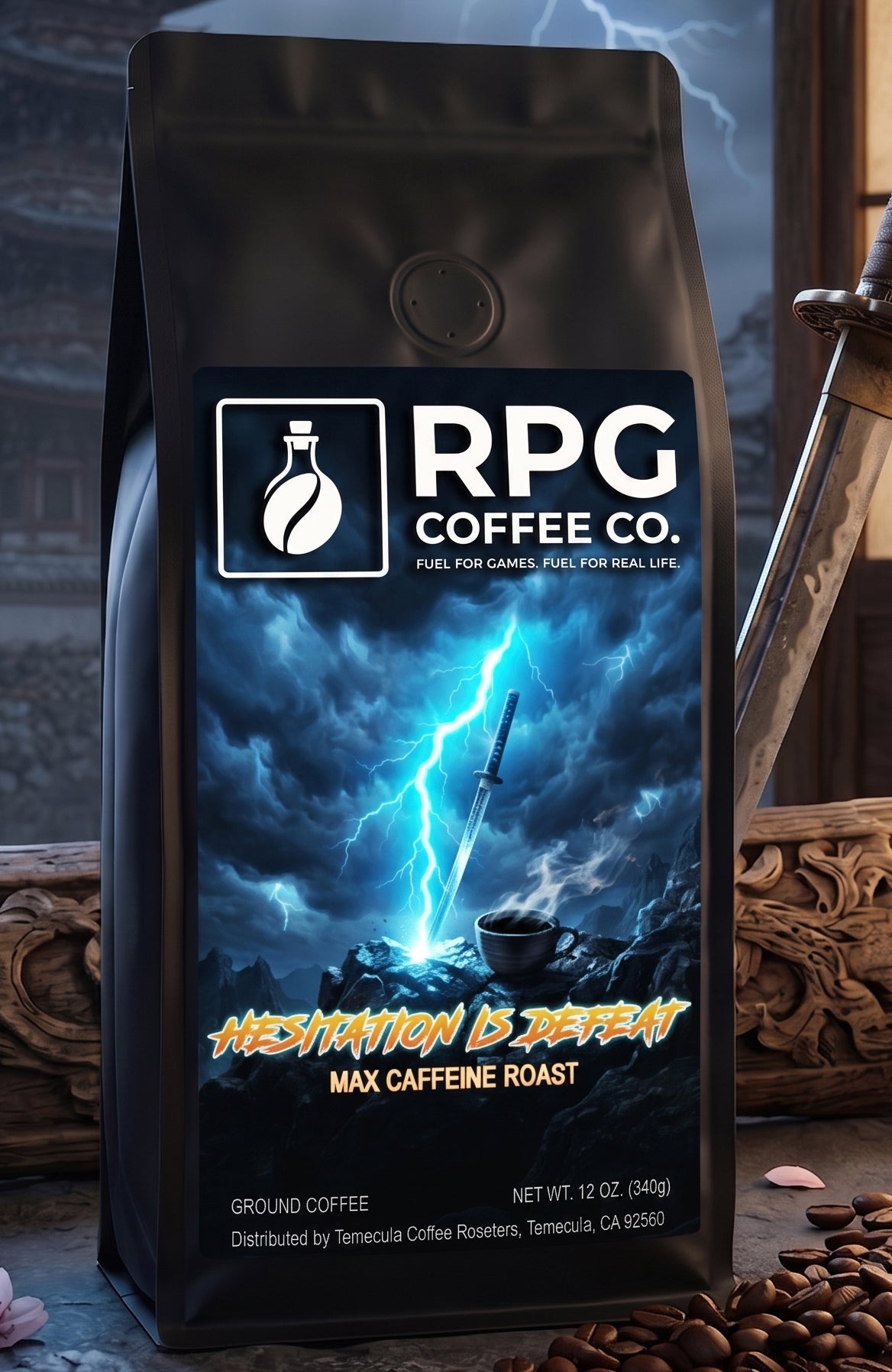 Hesitation Is Defeat: Max Caffeine Coffee (Fine Ground)
