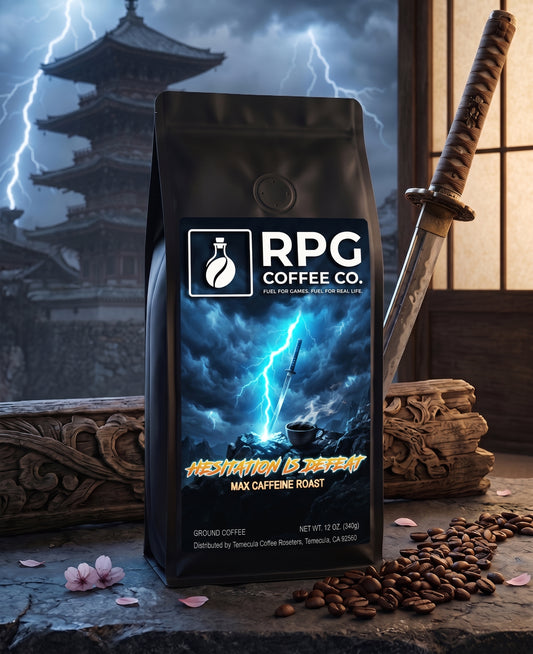 Hesitation Is Defeat: Max Caffeine Coffee (Fine Ground)