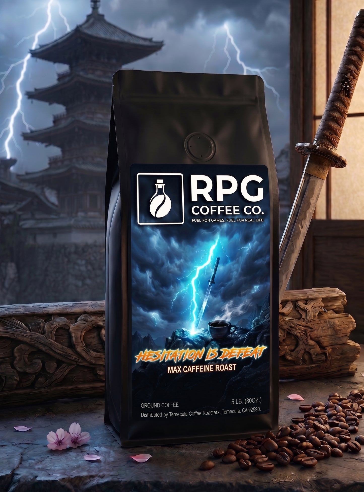 Hesitation Is Defeat: Max Caffeine Coffee (Fine Ground)