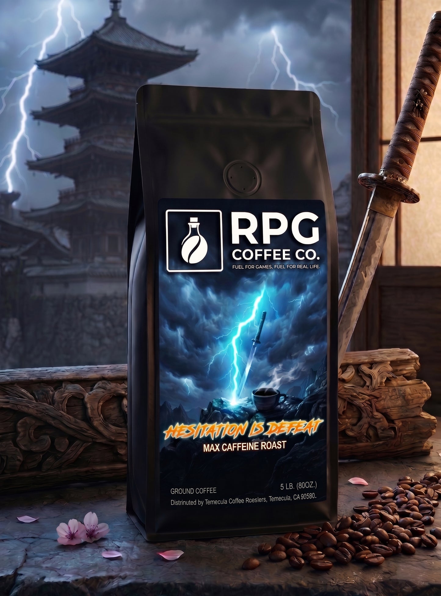 Hesitation Is Defeat: Max Caffeine Coffee (Fine Ground)